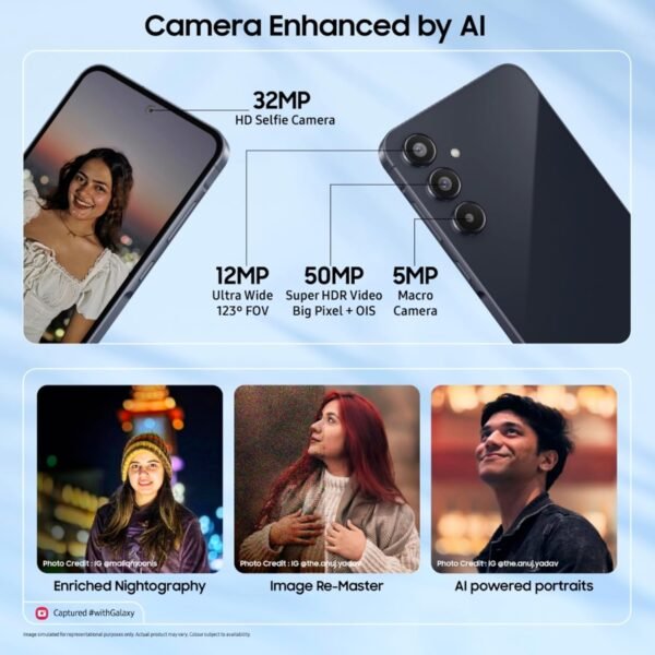 Samsung Galaxy A55 5G (Awesome Navy, 8GB RAM, 256GB Storage) | AI | Metal Frame | 50 MP Main Camera (OIS) | Super HDR Video| Nightography | IP67 | Corning Gorilla Glass Victus+ | sAMOLED Display - Image 9